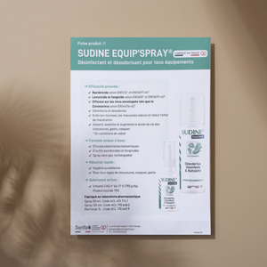 10 flyers Sudine Equip'Spray - Fiche produit My Podologie