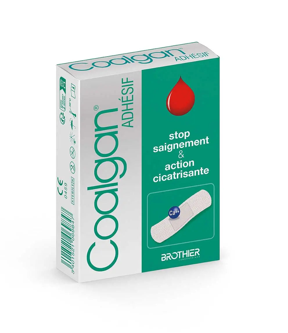 12 Pansements hémostatiques Coalgan stériles - Laboratoires Brothier Coalgan