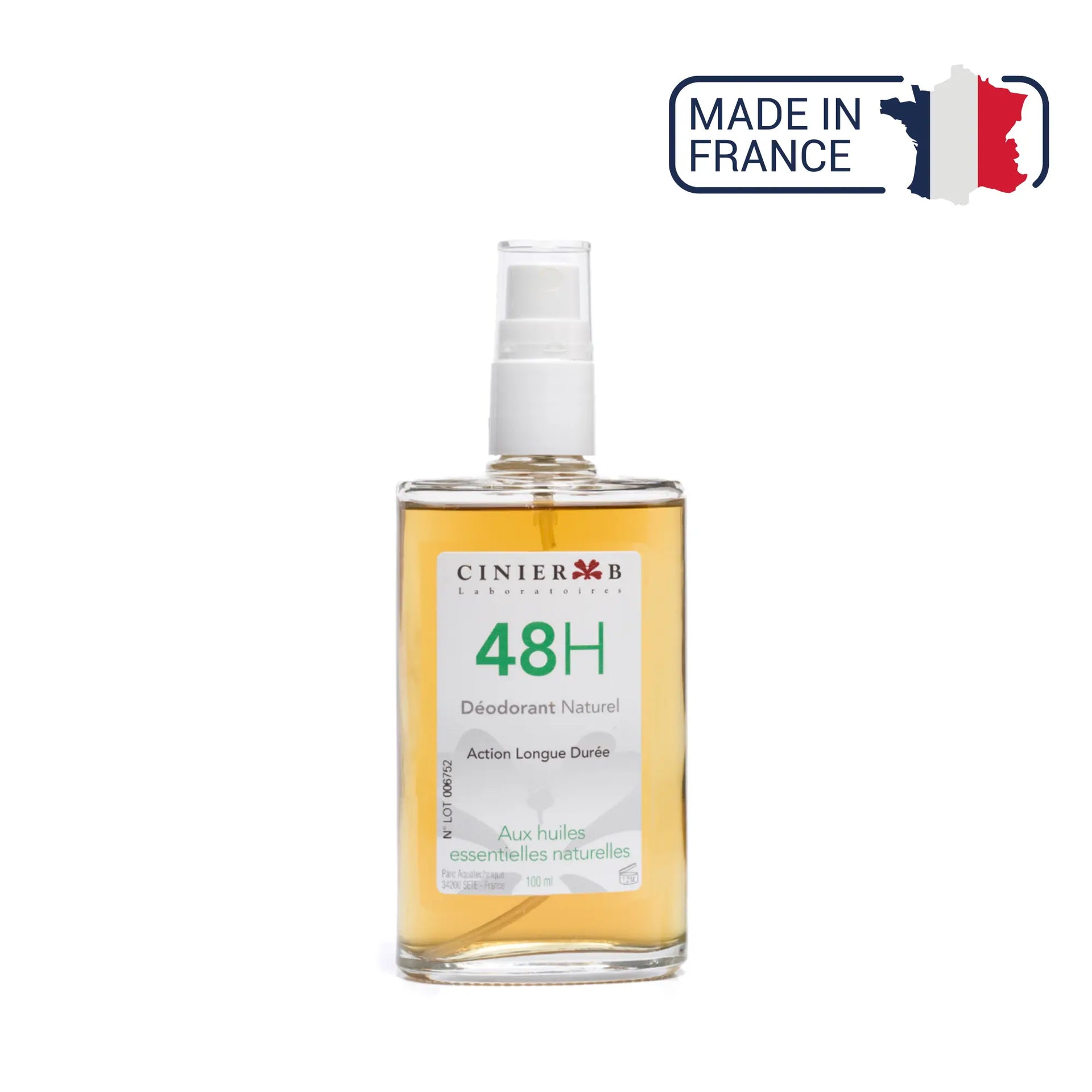 48H Déodorant Corporel - 100% naturel - 100 ml - Laboratoires Cinier B Laboratoires Cinier B