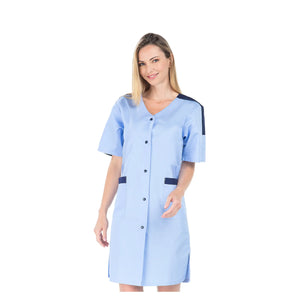 Aglaé - Blouse 7/8 - Manches courtes - Femme - 95 cm My Blouse Sergé-Bleu-Ciel-Marine-T6-XXXL