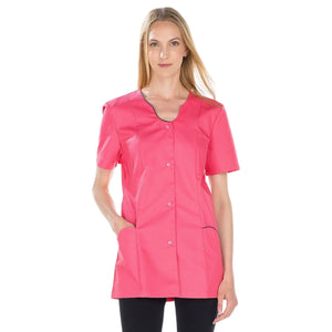 Anaïs - Tunique - Manches Courtes - Femme - 75cm My Blouse Sergé-Fushia-Iris-T6-XXXL