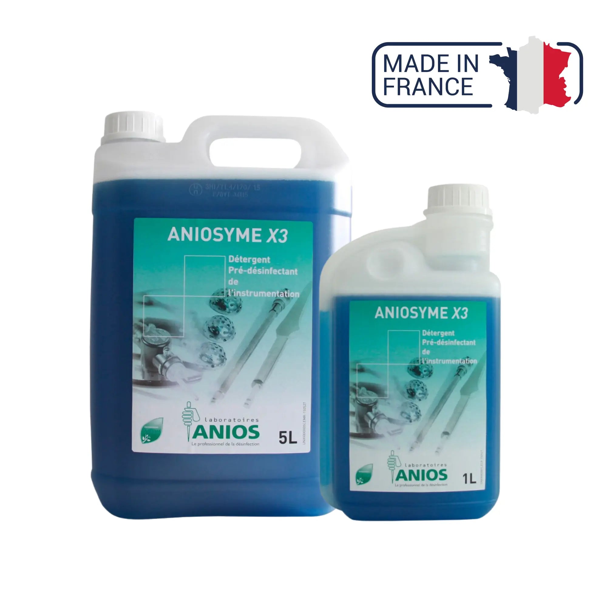 Aniosyme X3 Détergent instrumentation - Bidon de 1L ou 5L - Anios Anios 1-L