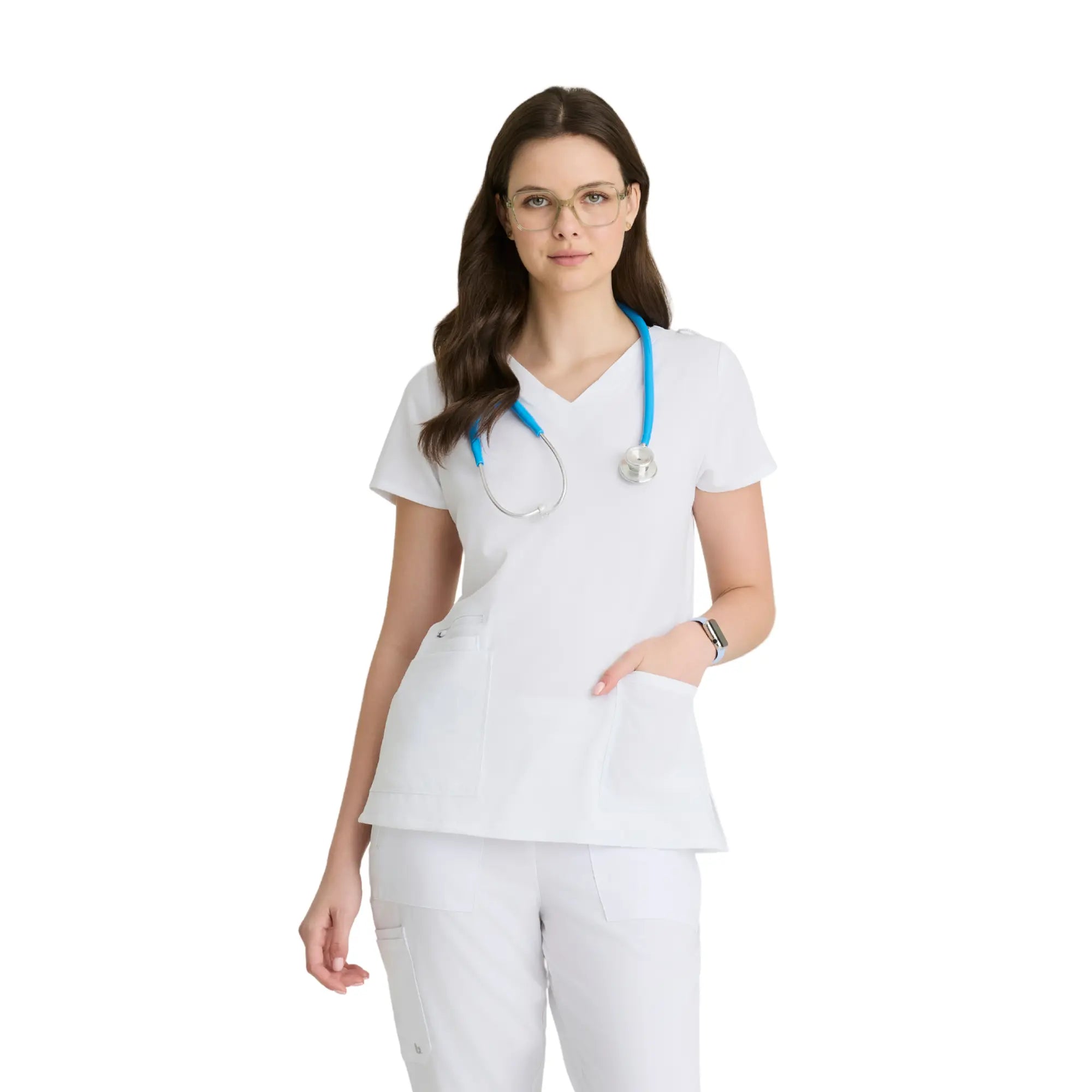 Aria - Tunique col V - Femme - Barco Unify BARCO Blanc / XL