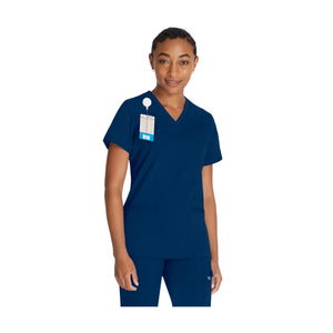 Caen - Tunique col V - Femme - Dickies Dickies Bleu-Marine-XXXL
