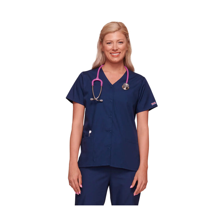 Calais - Tunique col V à boutons-pression - Femme - Cherokee Cherokee Authentic Workwear