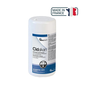 Cidalkan - Désinfection des surfaces, équipements et dispositifs médicaux - 120 lingettes - Alkapharm - My Podologie