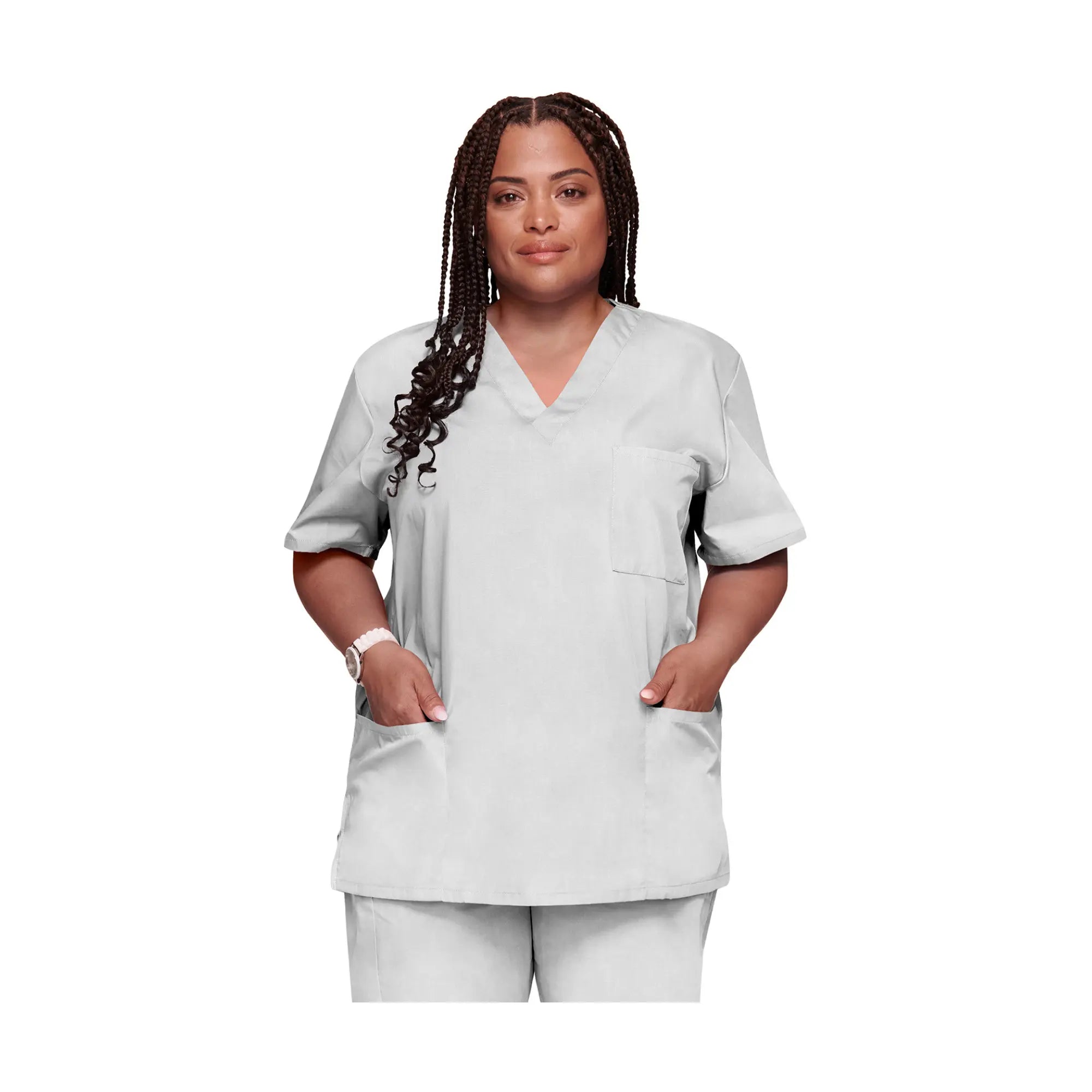 Dax - Tunique col V - Unisexe - Cherokee Cherokee Authentic Workwear Blanc-3XL