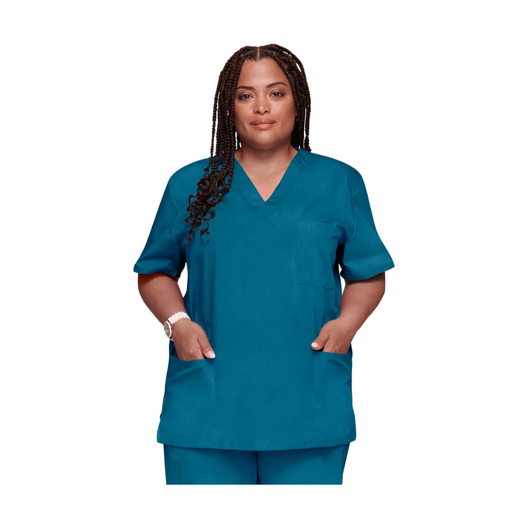 Dax - Tunique col V - Unisexe - Cherokee Cherokee Authentic Workwear  Bleu-Canard-3XL