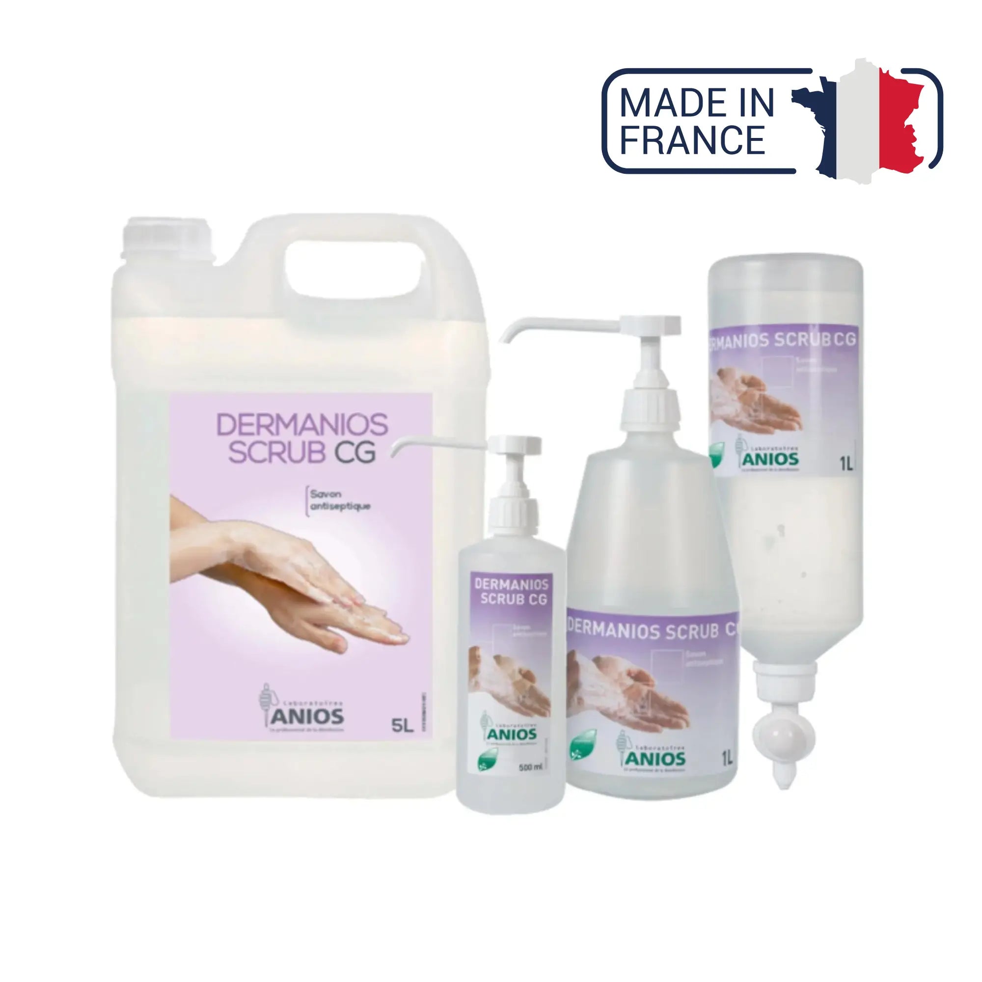 Dermanios Scrub CG savon antiseptique - Différentes tailles - Anios Anios