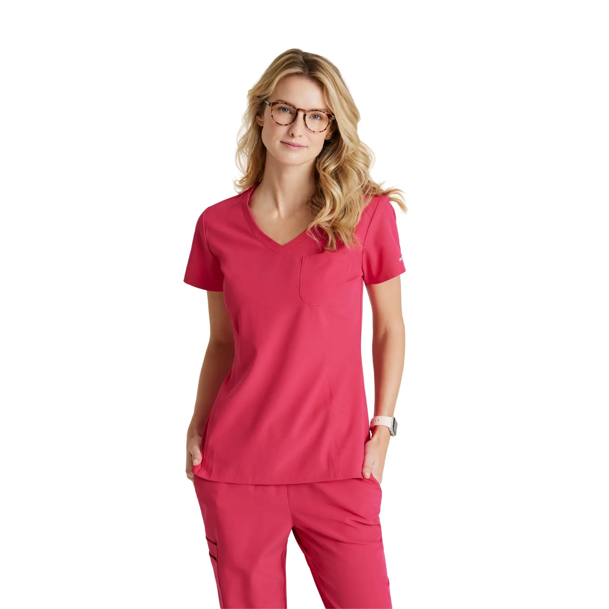 Dignity - Tunique Col V - Femme - Skechers SKECHERS Rose vif / XL