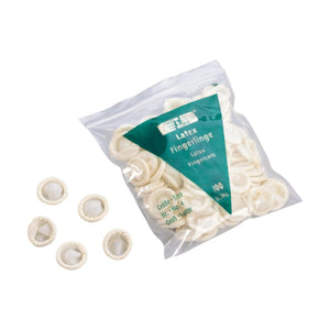 Doigtiers roulés d'examen - Latex - Sans poudre - Sachet de 100 - My Podologie