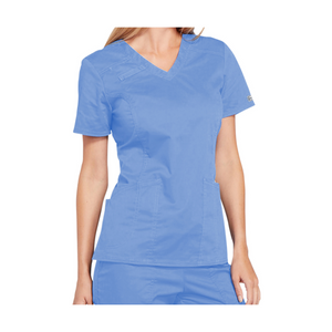 Dunkerque - Tunique col V - Femme - Cherokee Cherokee Authentic Workwear Bleu-Ciel-3XL