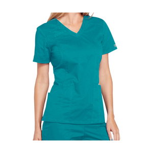 Dunkerque - Tunique col V - Femme - Cherokee Cherokee Authentic Workwear Bleu-Canard-3XL
