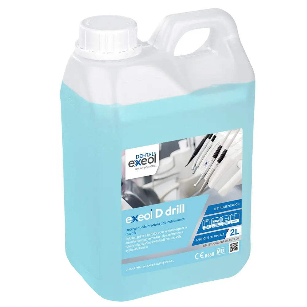 Exeol D drill - Détergent désinfectant des instruments rotatifs- 2L et 5L- Exeol Exeol 5L