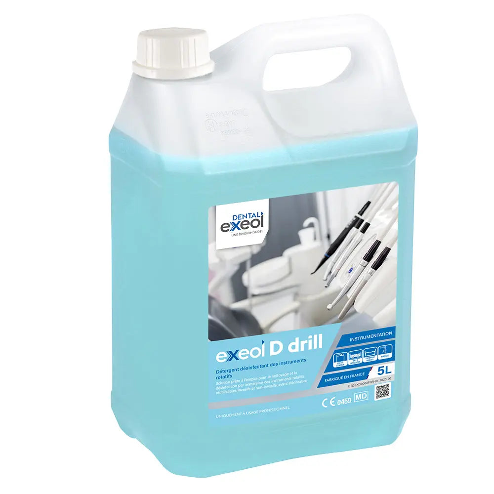 Exeol D drill - Détergent désinfectant des instruments rotatifs- 2L et 5L- Exeol Exeol 2L