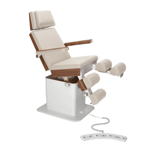 Fauteuil de pédicurie - MOON - Relevage électrique - Filaire - Ruck My Podologie Naturel-3-moteurs-Noyer