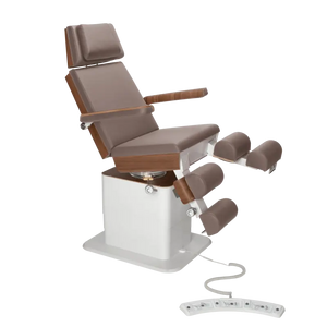 Fauteuil de pédicurie - MOON - Relevage électrique - Filaire - Ruck My Podologie Muscade-3-moteurs-Noyer