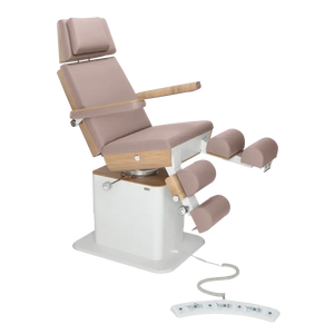 Fauteuil de pédicurie - MOON - Relevage électrique - Filaire - Ruck My Podologie Taupe-5-moteurs-Chêne