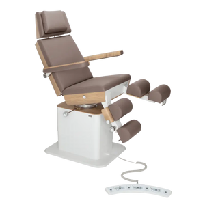 Fauteuil de pédicurie - MOON - Relevage électrique - Filaire - Ruck My Podologie Muscade-5-moteurs-Chêne
