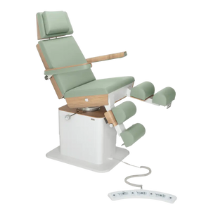 Fauteuil de pédicurie - MOON - Relevage électrique - Filaire - Ruck My Podologie Sauge-3-moteurs-2-Chêne