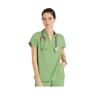 Flora - Tunique col à bande - Femme - Grey’s Anatomy Stretch Grey’s Anatomy Vert Basilic / XL