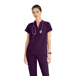 Flora - Tunique col à bande - Femme - Grey’s Anatomy Stretch Grey’s Anatomy