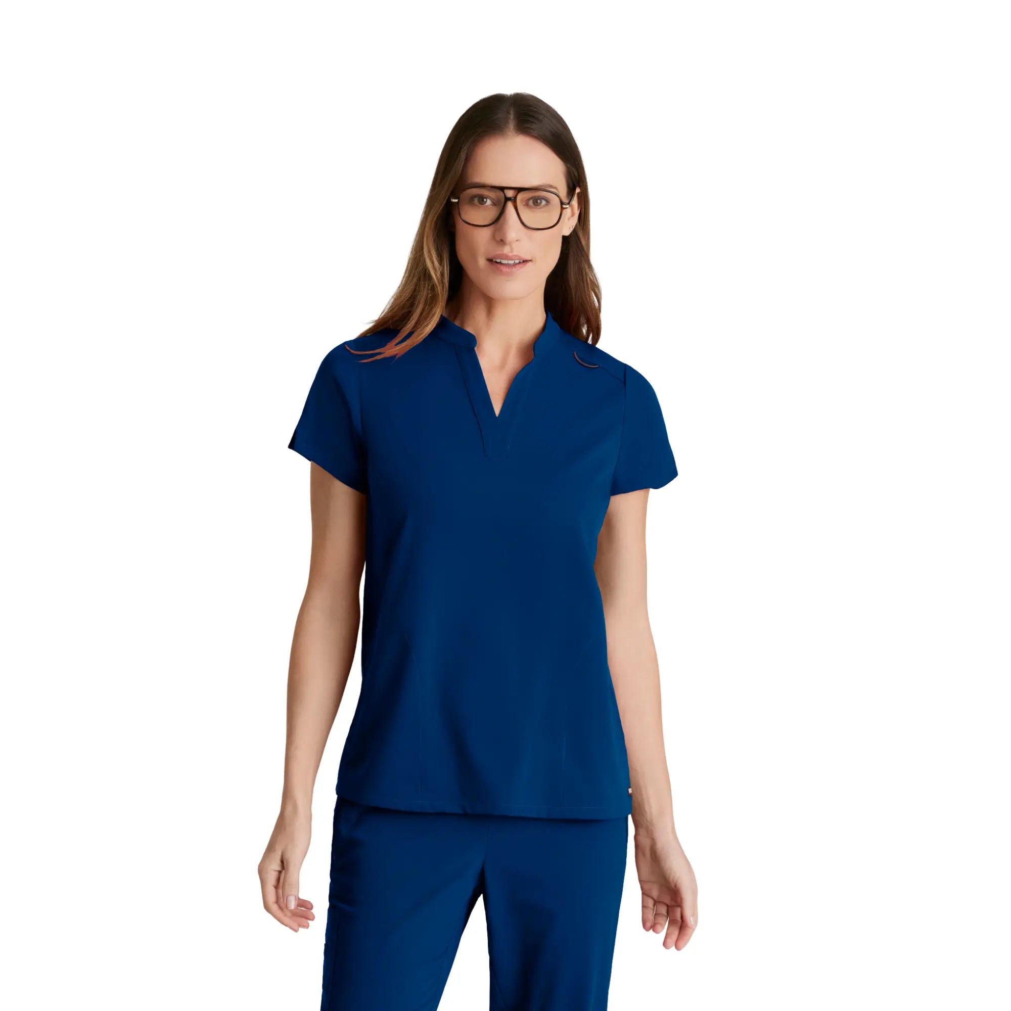Flora - Tunique col à bande - Femme - Grey’s Anatomy Stretch Grey’s Anatomy Bleu Galaxy / XL