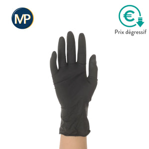 Gants d'examen - Latex Noir - Sans poudre - Boite de 100 - My Podologie MP