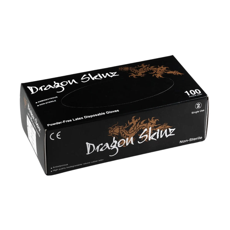 Gants d'examen - Latex Noir - Sans poudre - Boite de 100 - My Podologie MP