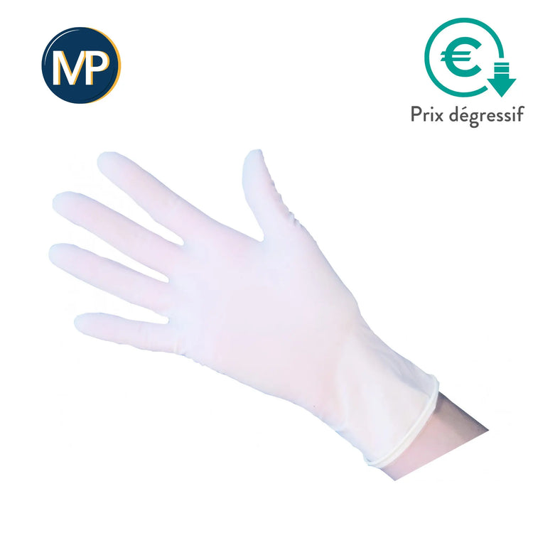 Gants d'examen - Latex - Sans poudre - Ambidextres - Boite de 100 - My Podologie - My Podologie