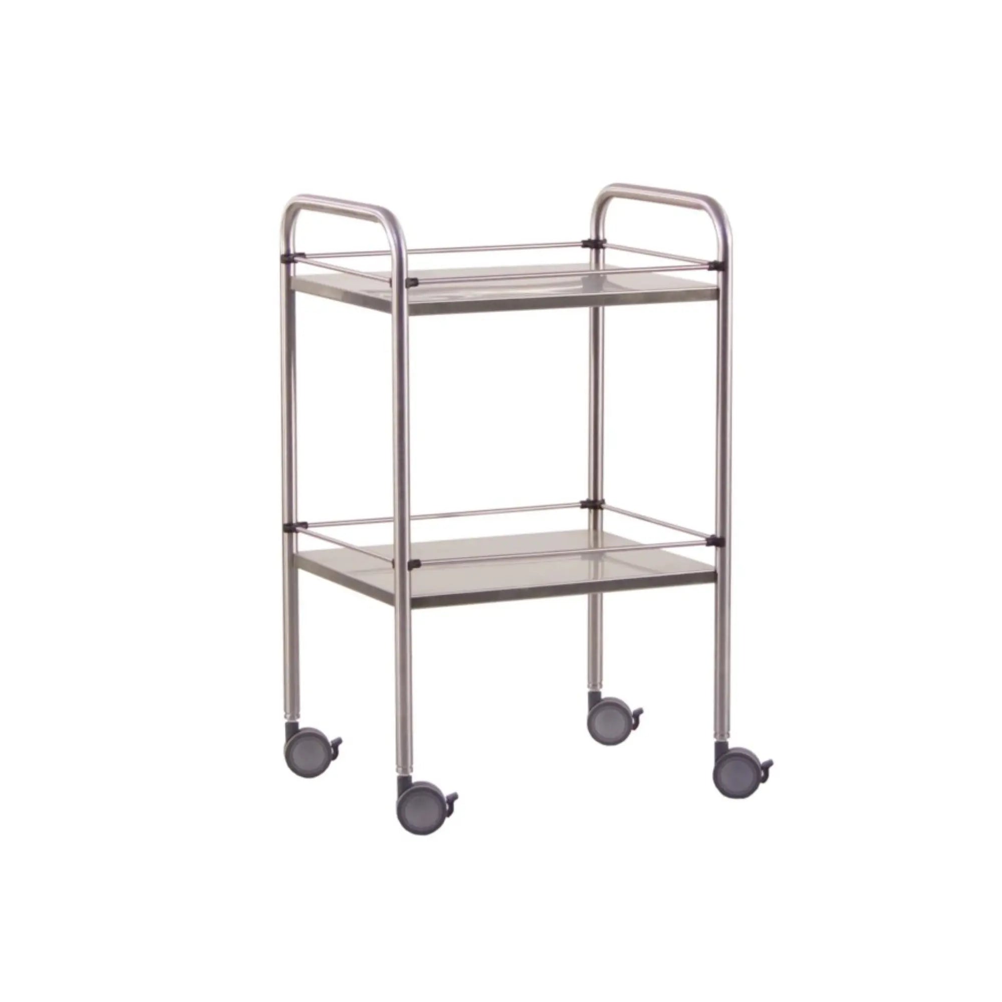 Guéridon en inox - 2 plateaux - 90 x 55 x 80 cm - Galeries amovibles - My Podologie