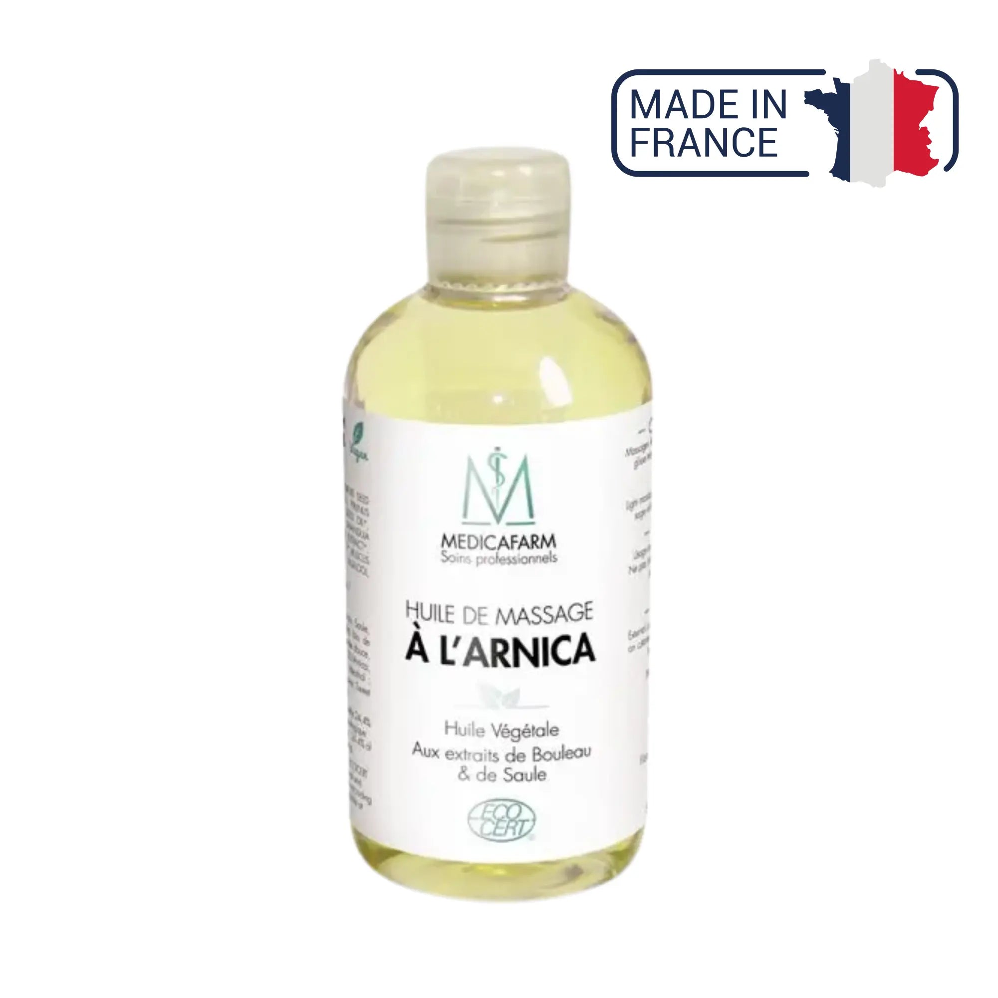 Huile de massage BIO à l'Arnica - Flacon Stop-goutte 250 ml - Medicafarm Medicafarm