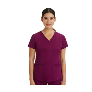 Monique - Tunique médicale - Col V - Femme - Healing Hands - 2 Healing Hands Bordeaux / 3XL