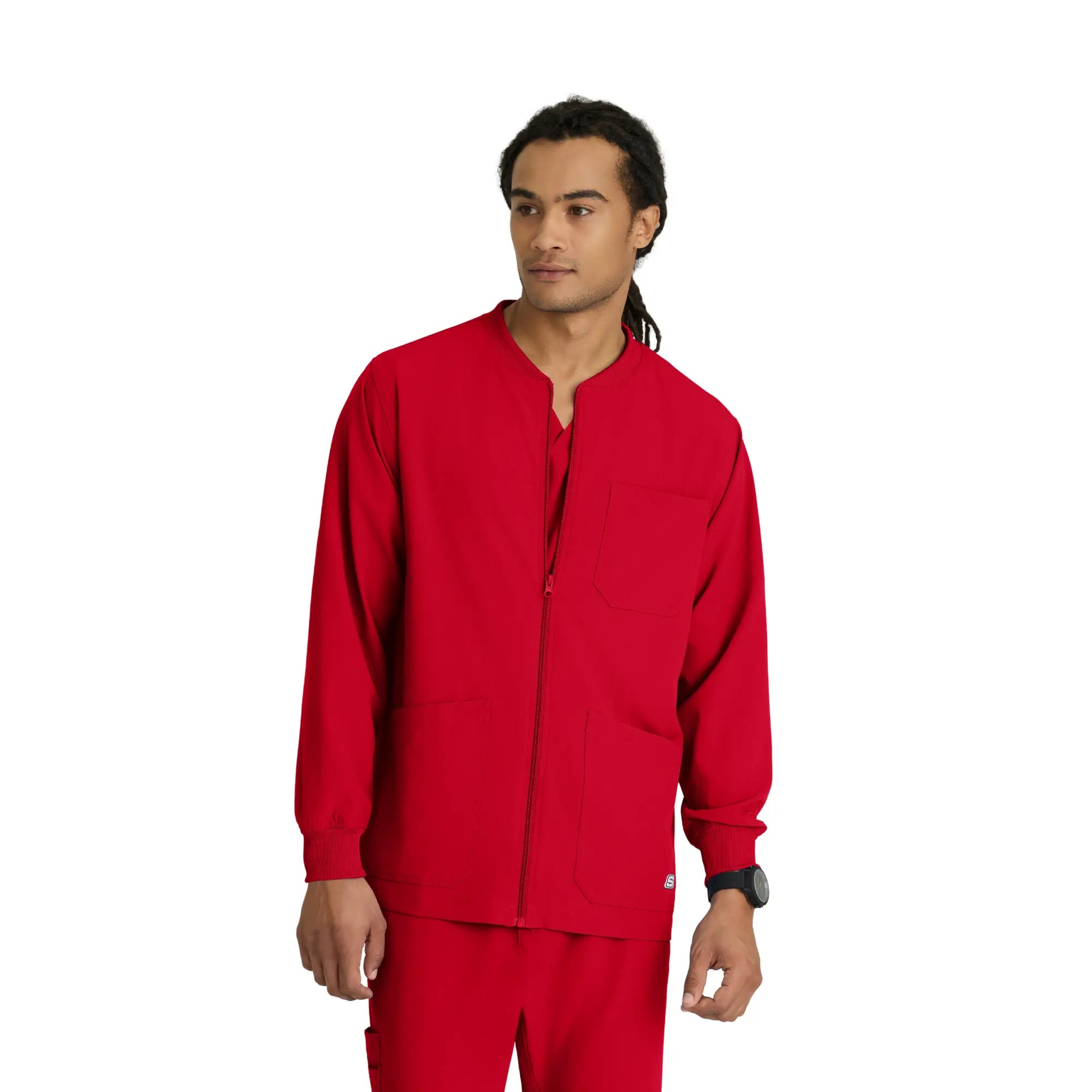 Oly - Veste médicale col rond - Homme - Skechers SKECHERS Rouge / XL