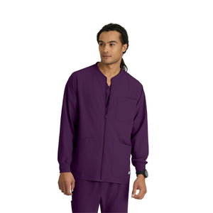 Oly - Veste médicale col rond - Homme - Skechers SKECHERS Aubergine / XL