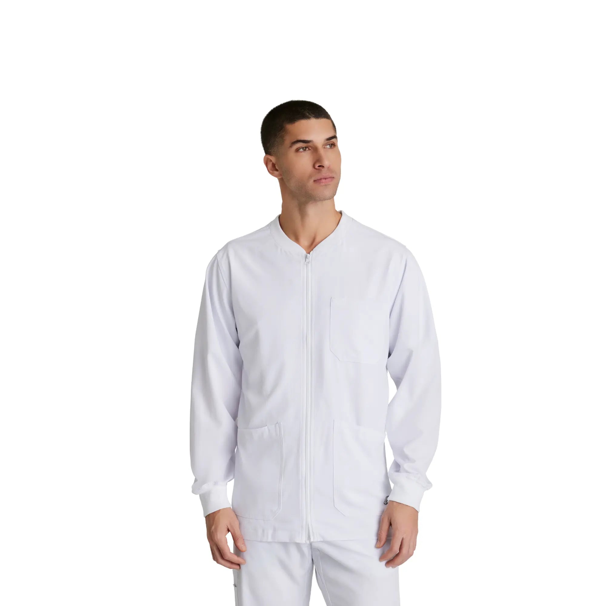 Oly - Veste médicale col rond - Homme - Skechers SKECHERS Blanc / XL