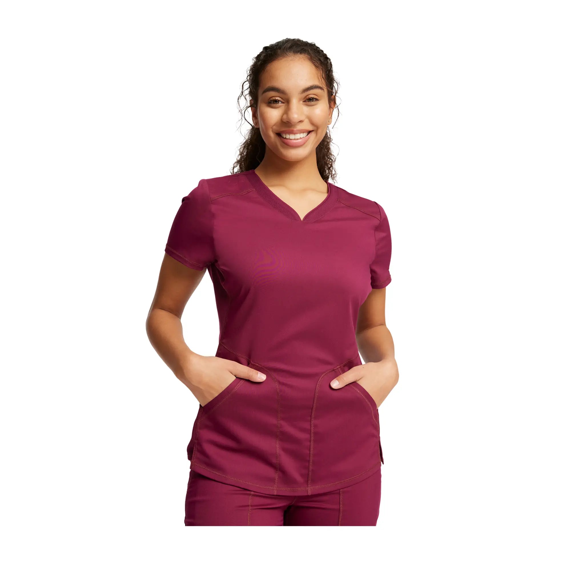 Orx - Tunique médicale - Col V - Femme - Cherokee Cherokee Authentic Workwear Bordeaux-3XL