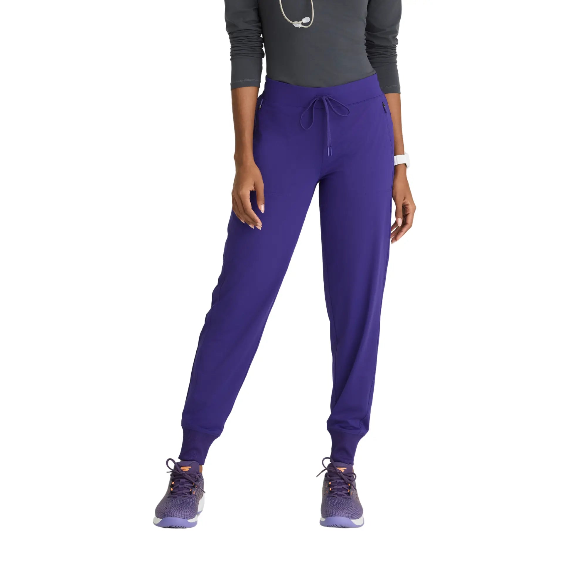 Palmi - Jogging médical taille haute - Poche cargo - Femme - Skechers Slip-ins SKECHERS SLIP-INS KNITS Raisin / XL