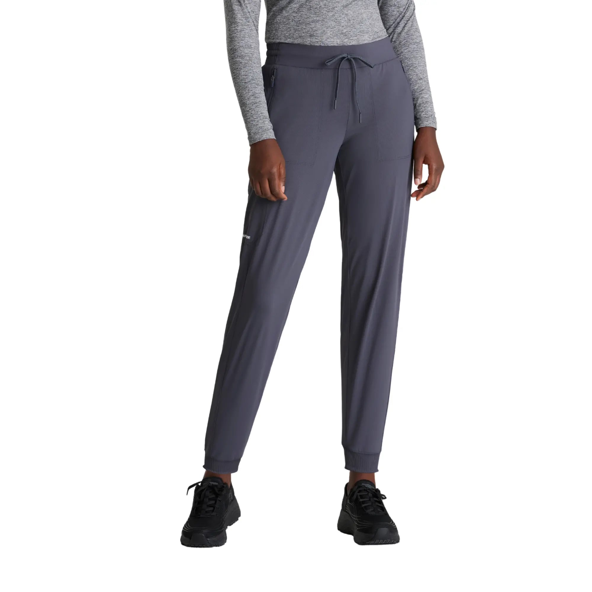 Palmi - Jogging médical taille haute - Poche cargo - Femme - Skechers Slip-ins SKECHERS SLIP-INS KNITS Gris Anthracite / XL