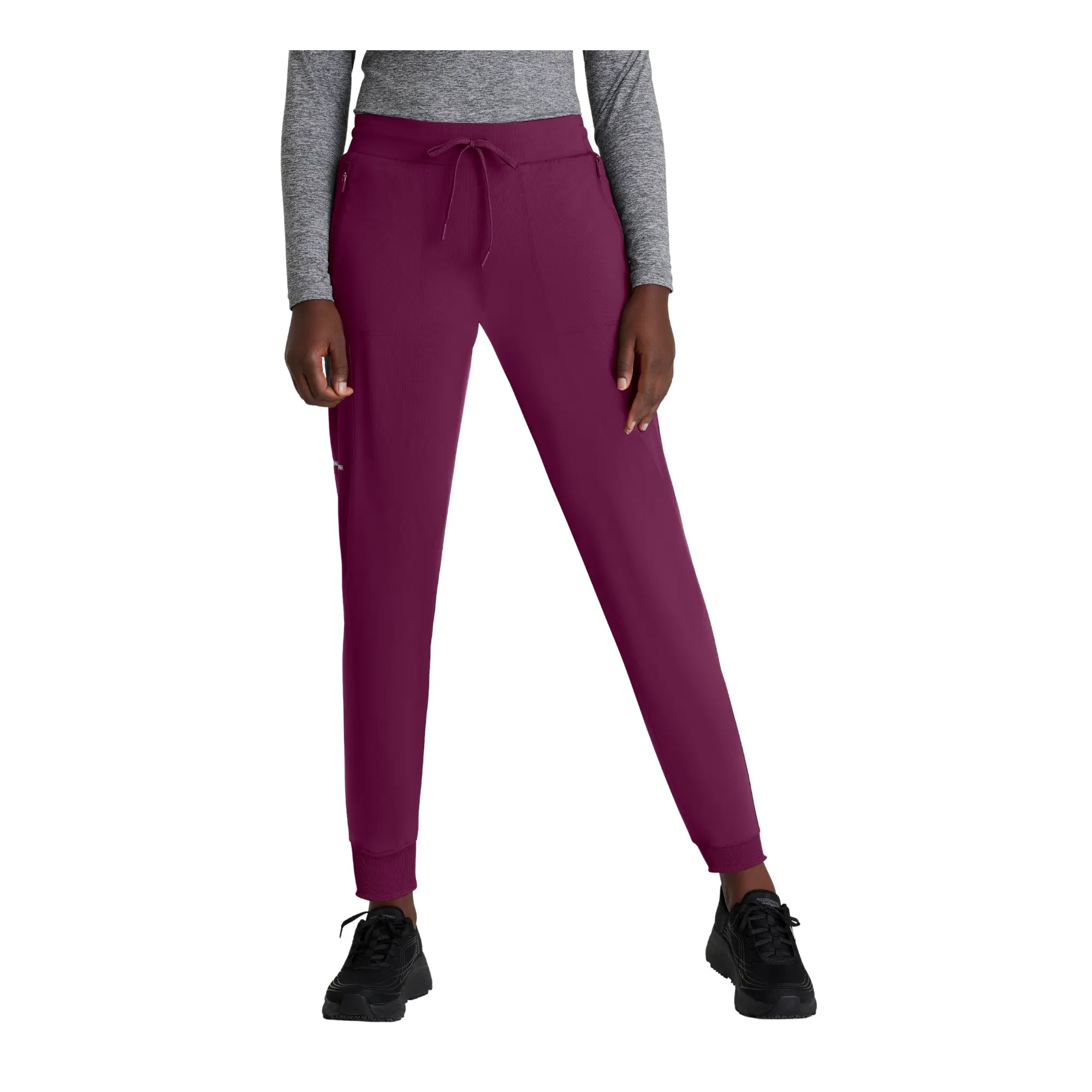 Palmi - Jogging médical taille haute - Poche cargo - Femme - Skechers Slip-ins SKECHERS SLIP-INS KNITS Bordeaux / XL