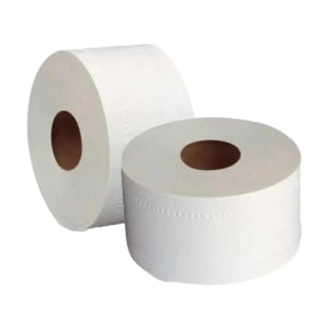 Papier toilette gaufré blanc 2 plis - Mini Jumbo - 130 m - 12 Rouleaux - My Podologie