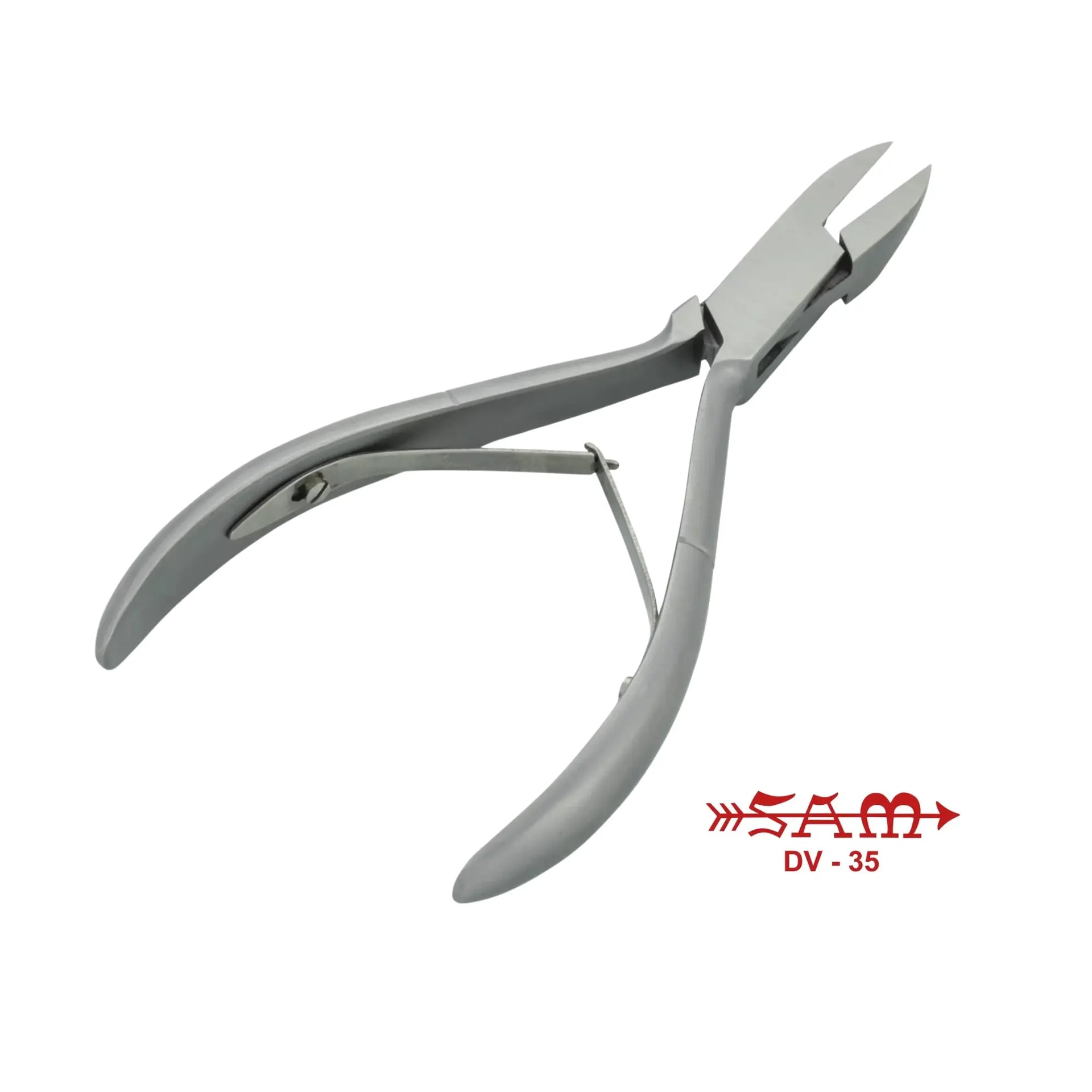 Pince à ongles - Acier inoxydable - Finition satinée - Coupe droite - Mors plats et arrondis - 13 cm - Sam Sam