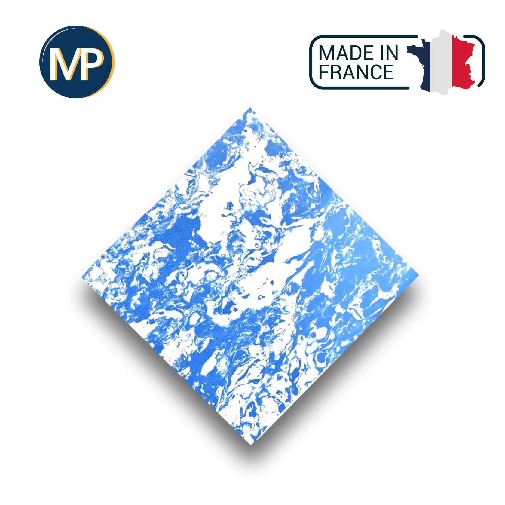 Recouvrement PE EVA - Shore 30 - 1mm - 1035 x 1030 mm - 15 coloris MP Bleu-blanc