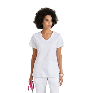 Serena - Tunique col V - Femme - Grey’s Anatomy Stretch Grey’s Anatomy Blanc / XL