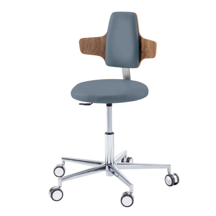 Siège praticien - ROUND - Ruck - Ressort à Gaz Long Ruck  Océan-Dossier-Napoléon-CPL-Noyer