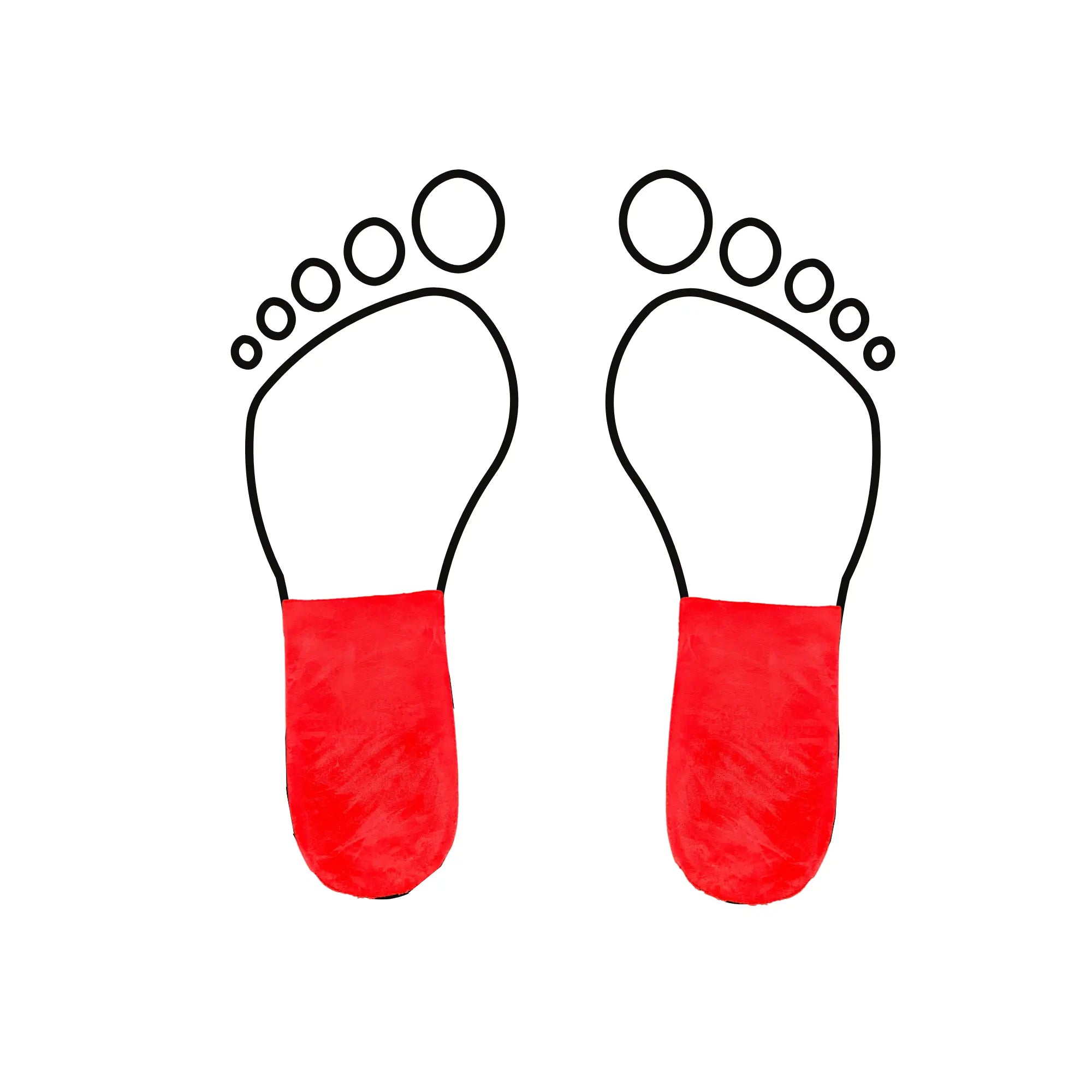 Talonnette courte en mousse de latex - Shore 30-40 - 5 mm - Rouge
