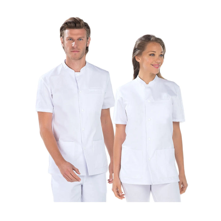 Victor - Tunique Manches Courtes - Mixte - 76 cm My Blouse  Sergé-Blanc-T6-XXXL