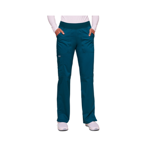 Villeurbanne - Pantalon droit taille mi-haute - Femme - Cherokee Cherokee Authentic Workwear Bleu-Caraïbes-3XL