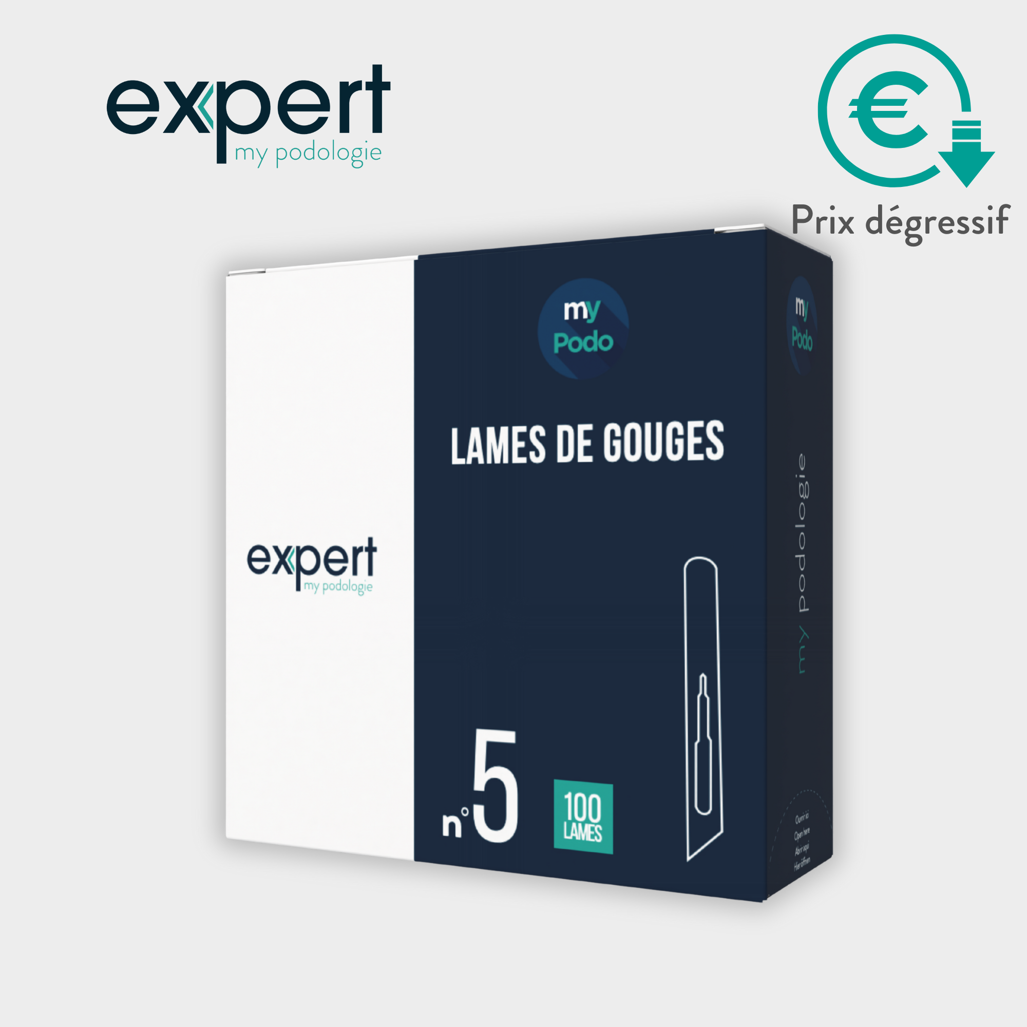 100 Lames de gouges stériles - Expert by My Podologie