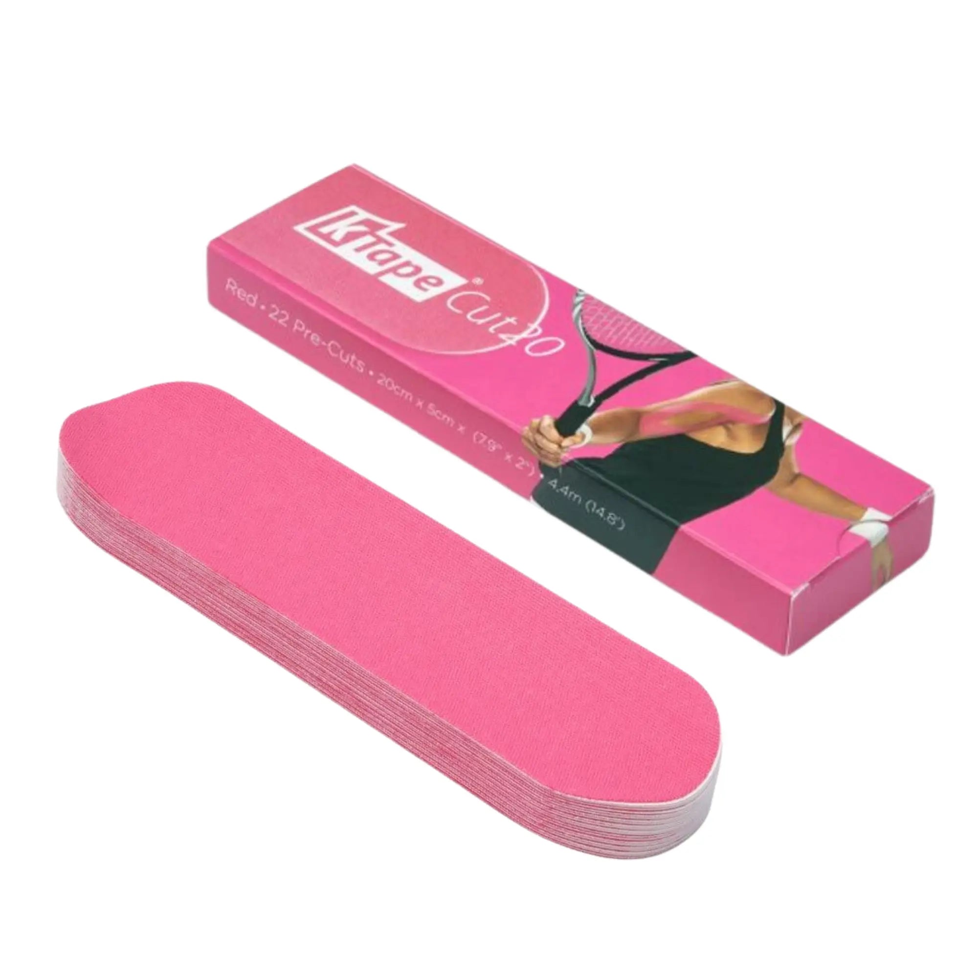 22 Bandes taping prédécoupées - 20 cm - K-Tape Cut K-Tape  Fuchsia